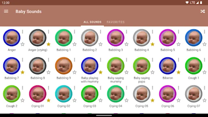 Baby Sounds android App screenshot 1