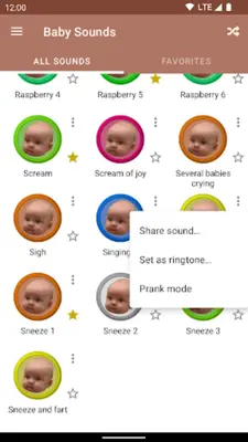 Baby Sounds android App screenshot 4